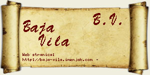 Baja Vila vizit kartica